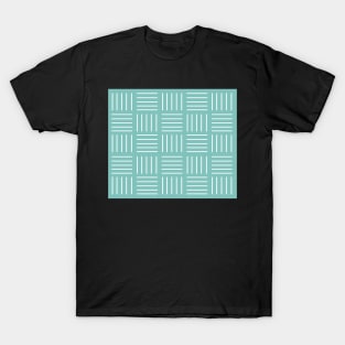 Abstract geometric pattern - strips - blue and white. T-Shirt